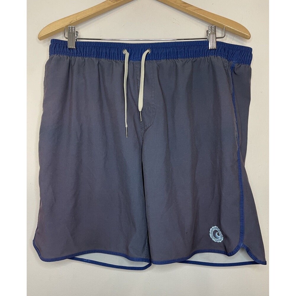 Fair Harbor Men's Large Navy Blue Swim trunks 8" Inseam Pockets